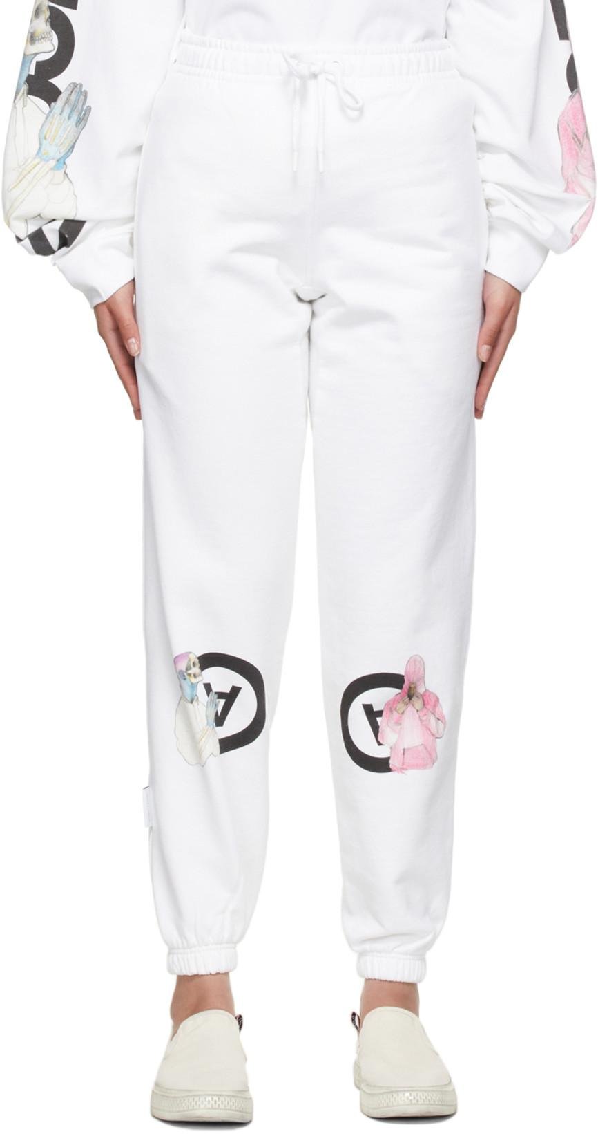 White 'No2705' & 'No3037' Lounge Pants by AITOR THROUPS THE DSA