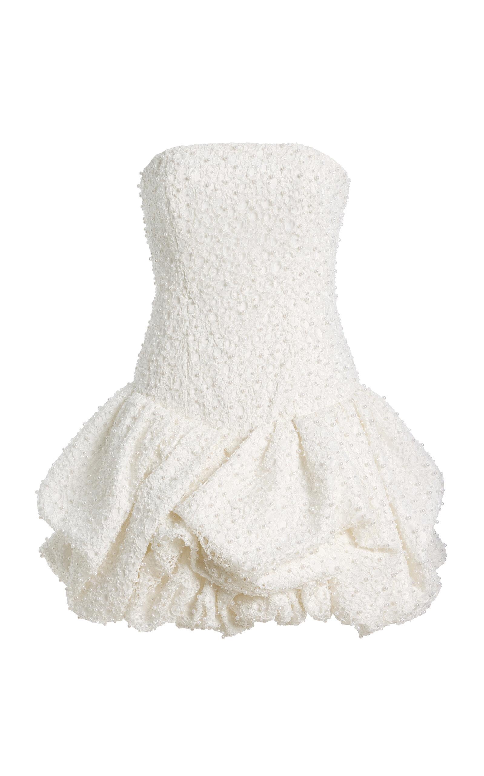 Aje Juniper Pearl-Embellished Lace Bubble Mini Dress - Moda Operandi by AJE