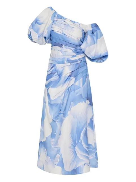 Cadence ruched one-shoulder midi dress by AJE