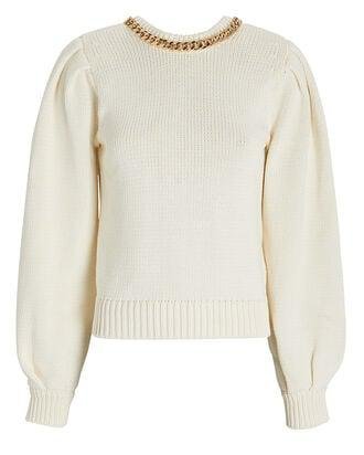 Elle Chain-Embellished Cotton-Blend Sweater by AJE
