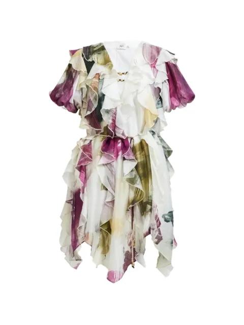 Voyager ruffled printed mini dress by AJE
