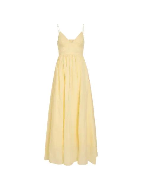 gathered spaghetti-strap dress by AJE