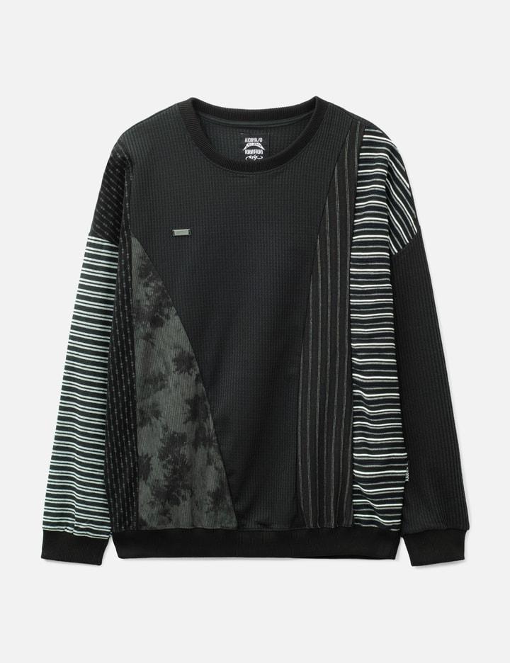 Mixed Fabric Panel Sweatshirt by AJOBYAJO