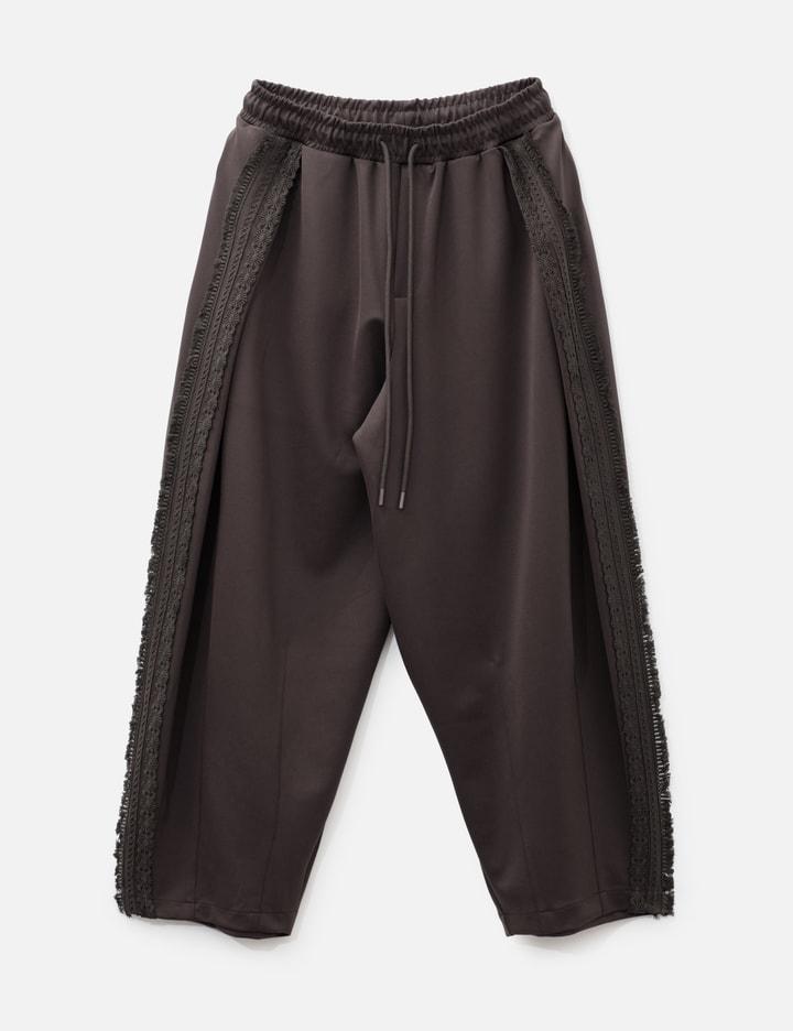 Multi Lace Trim One Tuck Track Pants by AJOBYAJO
