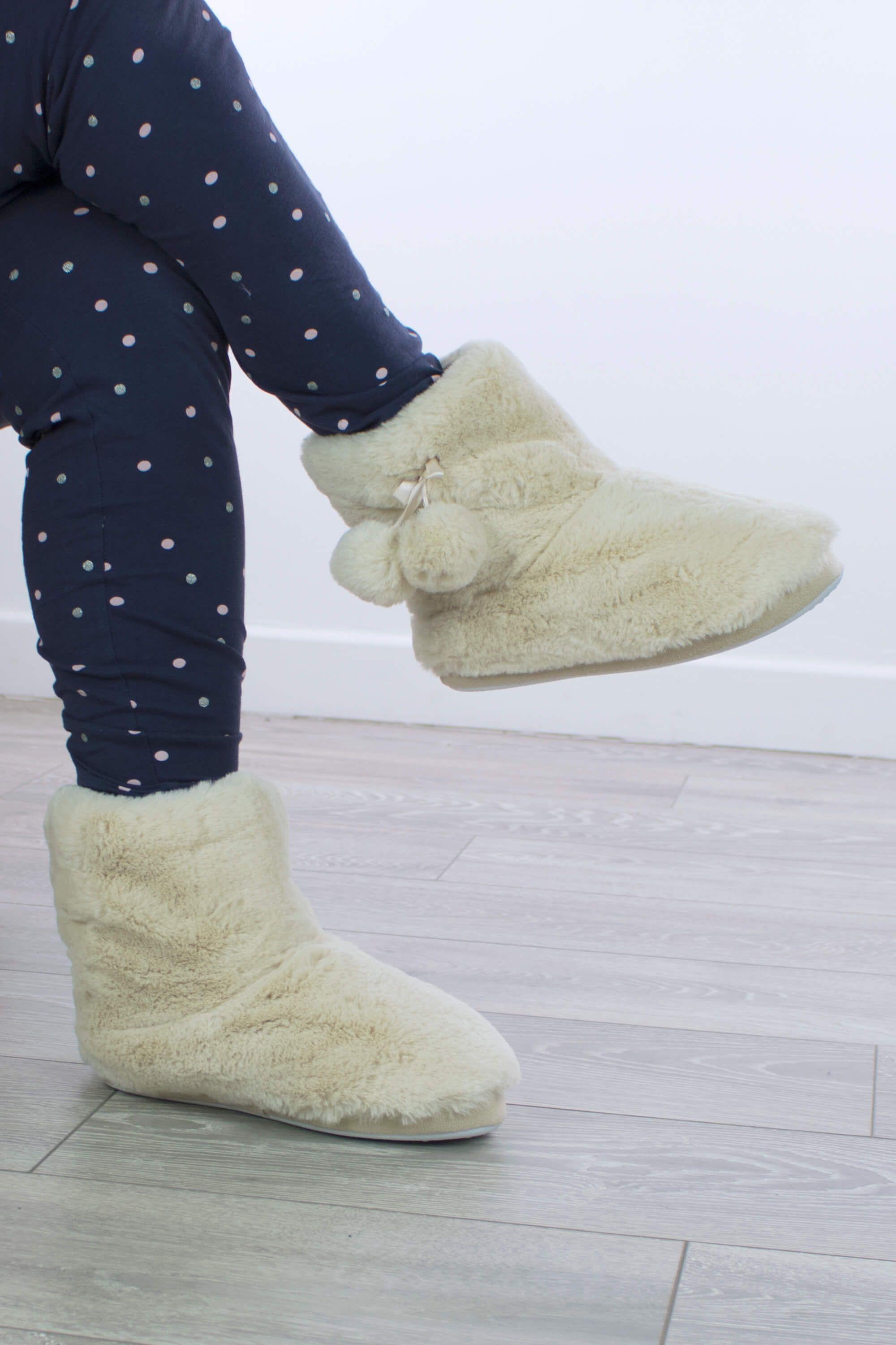 Flat  Heel  Faux Fur Slippers by AJVANI