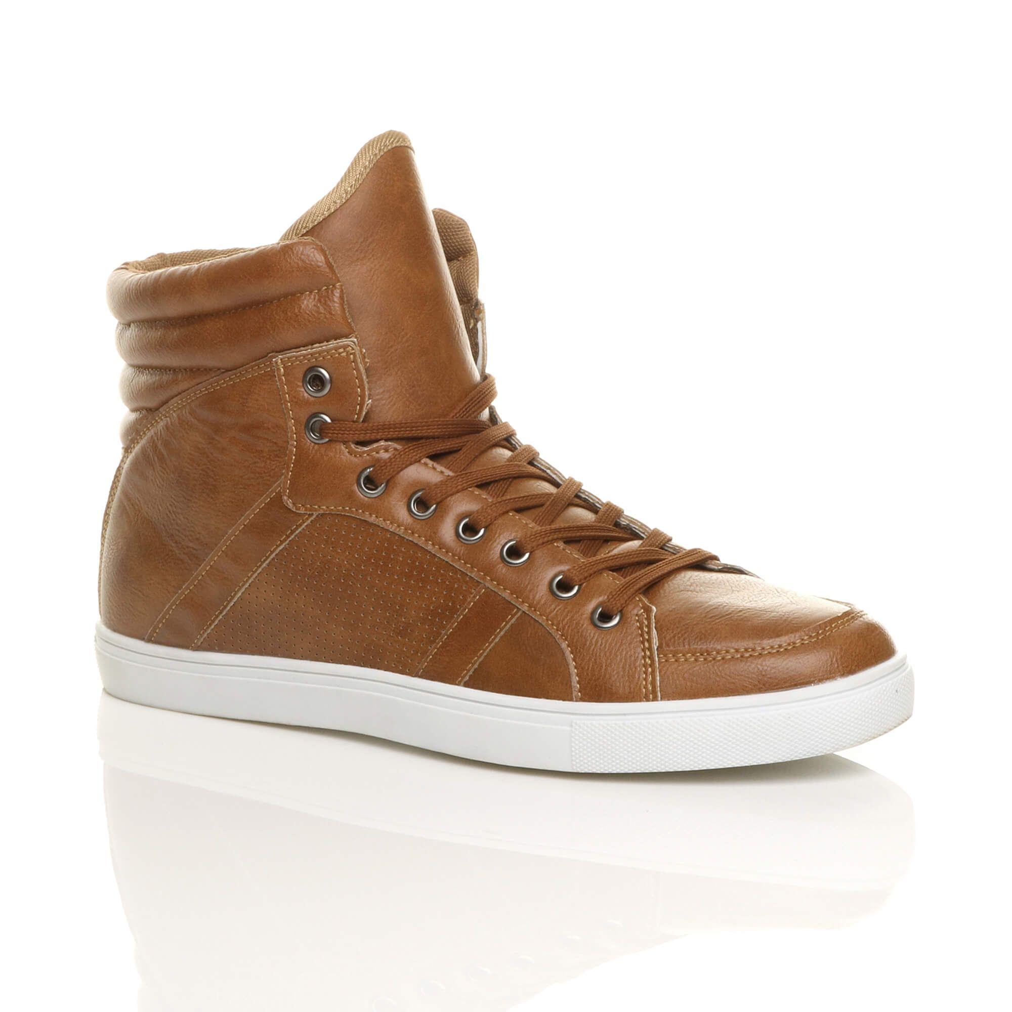 Flat  Heel Lace Up Trainers  Hi Tops by AJVANI
