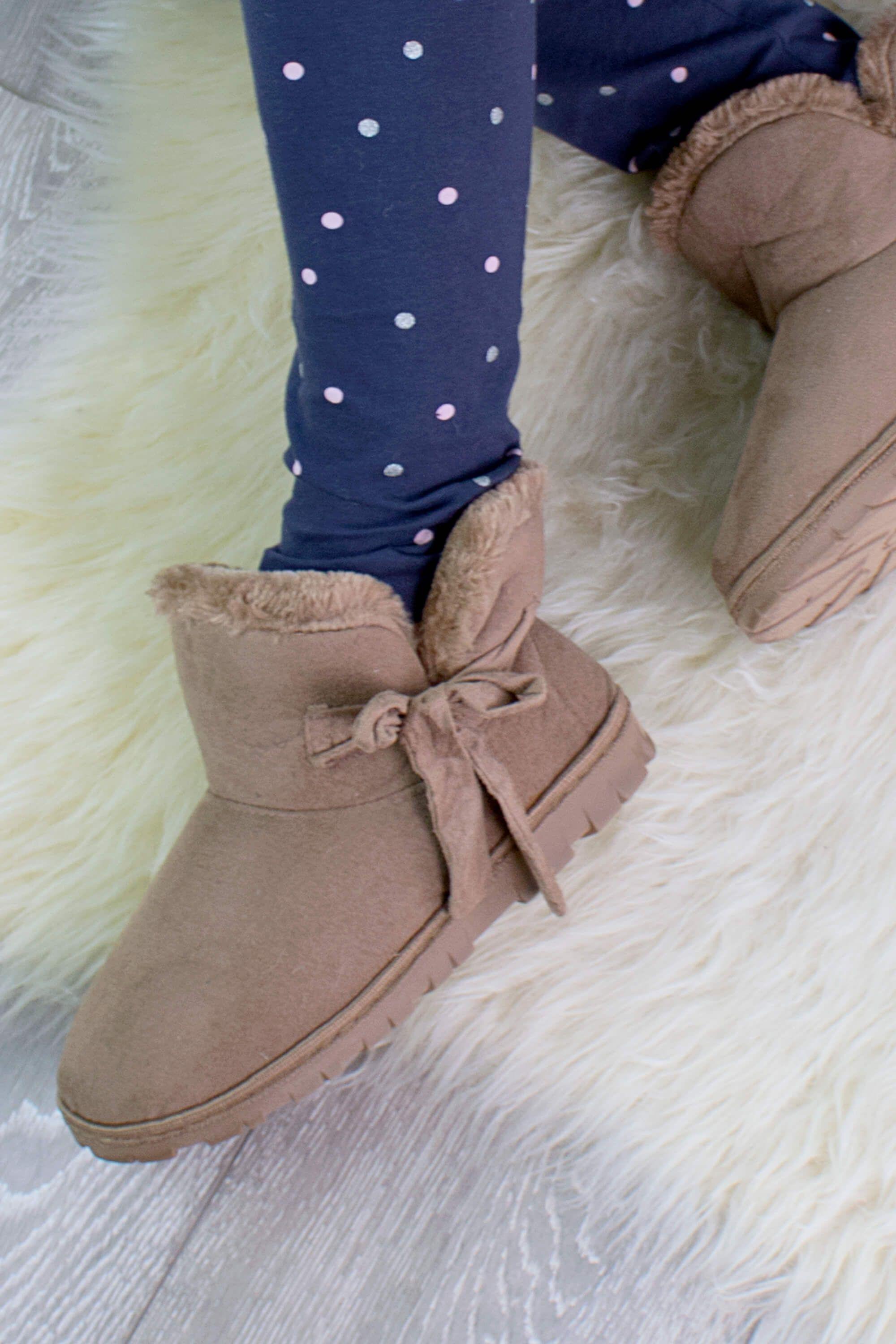 Heel Faux Fur Lined Grip Sole Ankle Boots  Slippers by AJVANI