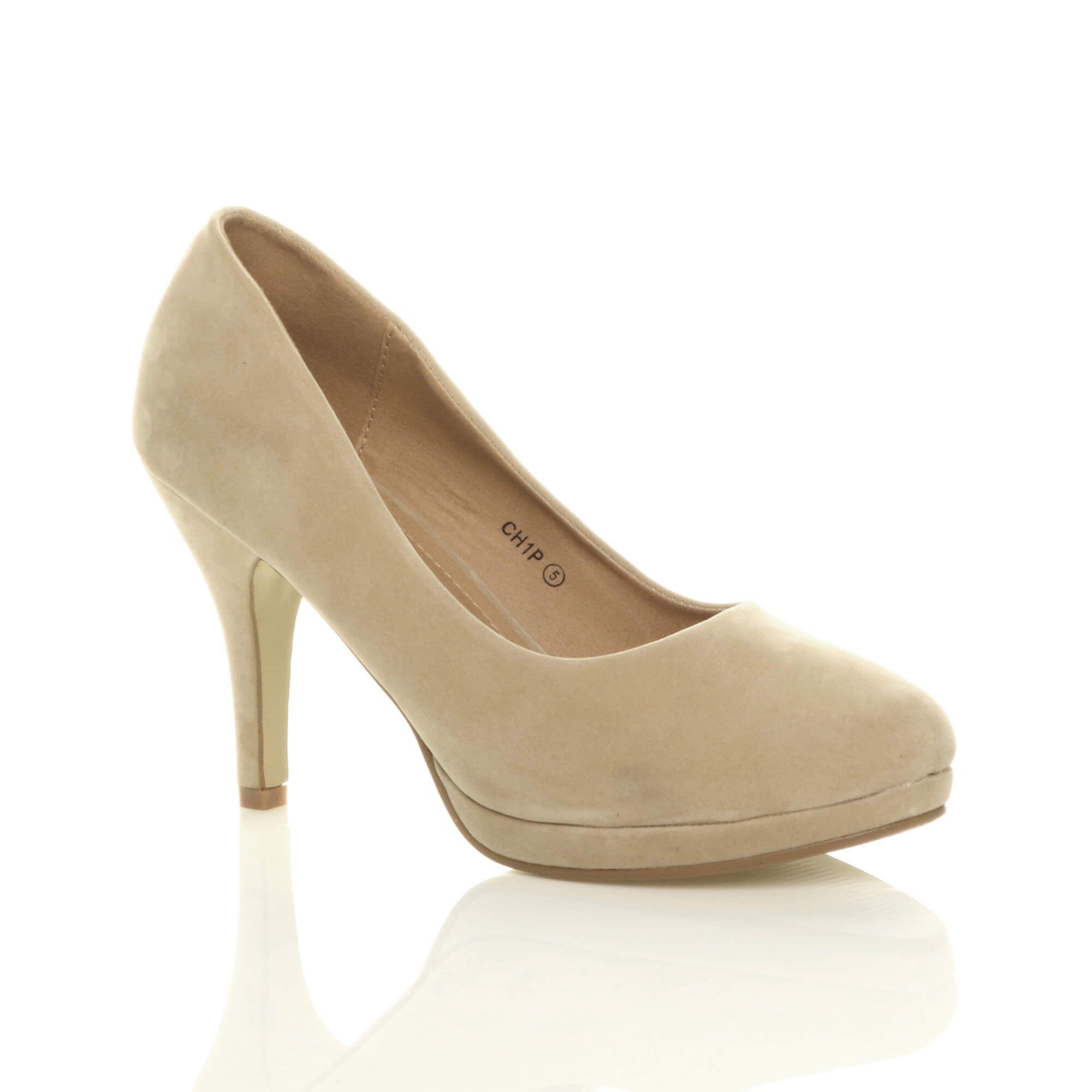 High  Heel  Faux Suede Court Shoes by AJVANI