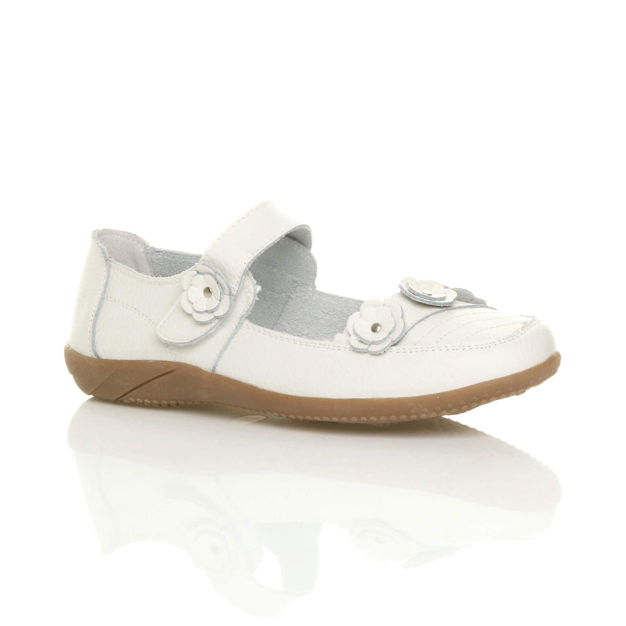 Low Heel Comfort Touch Close Leather Mary Janes by AJVANI Low Heel Comfort Touch Close Leather Mary Janes by AJVANI