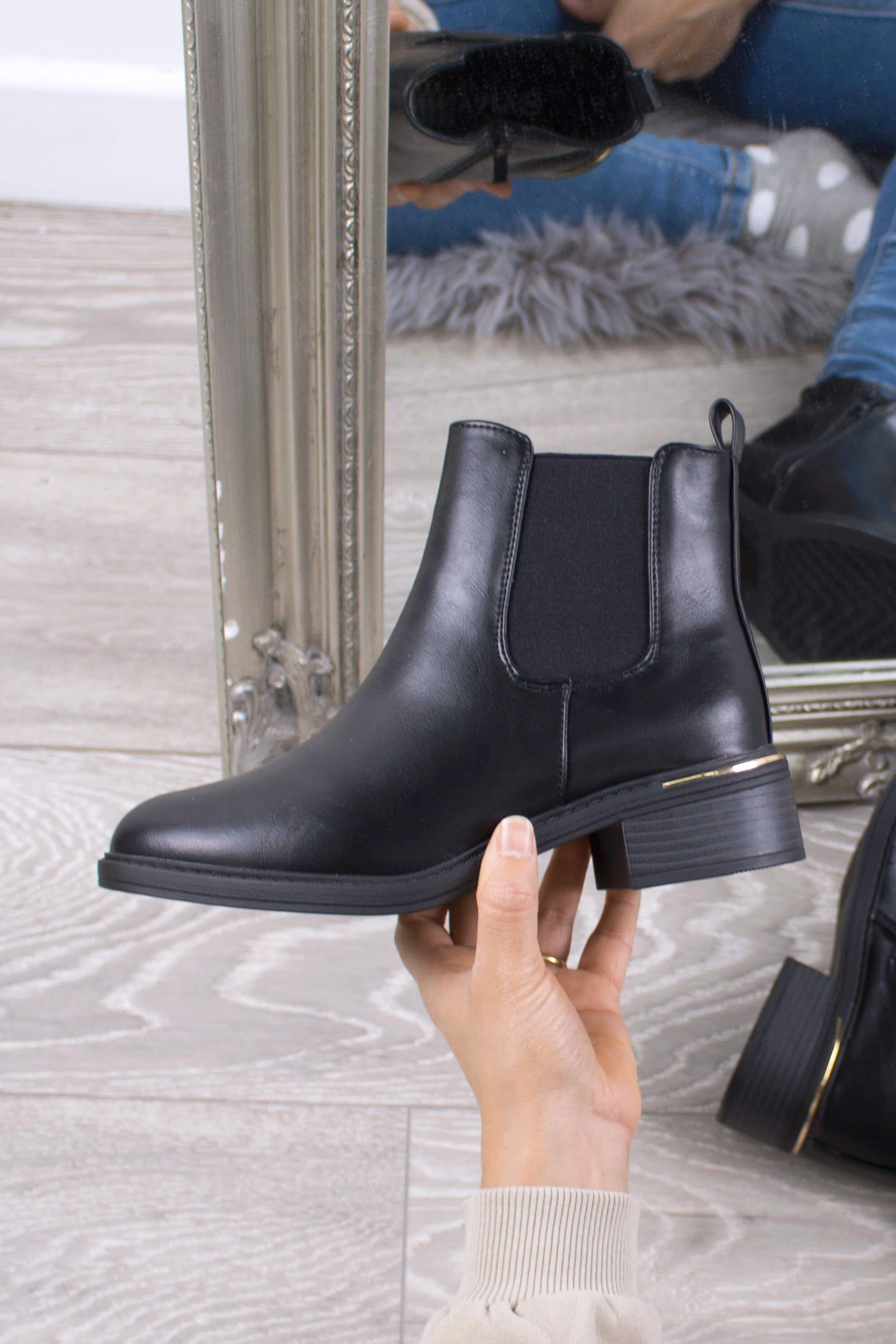 Low  Heel Elastic Stretchy Zip Chelsea  Ankle Boots by AJVANI