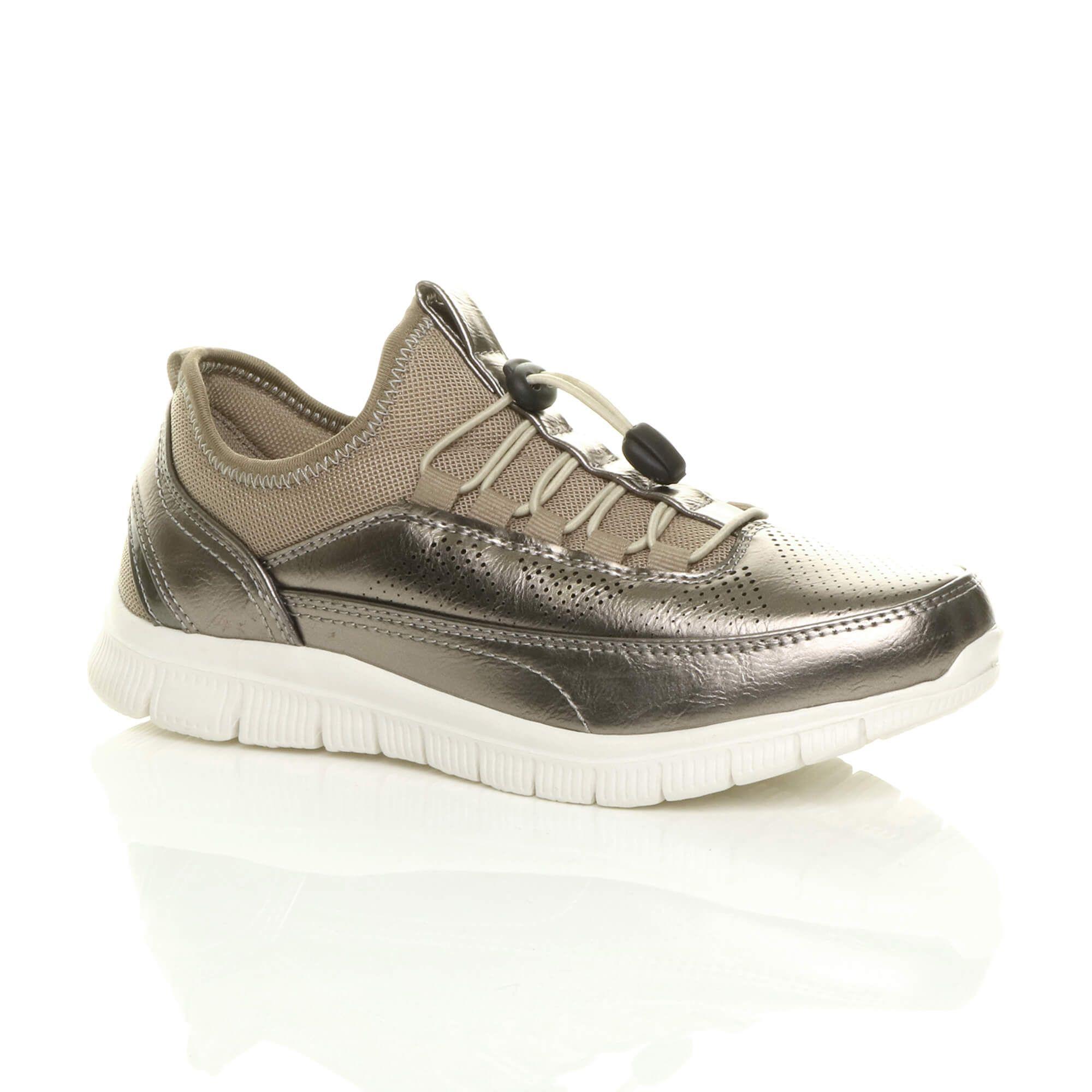 Low  Heel Lace Up Memory Foam  Trainers by AJVANI
