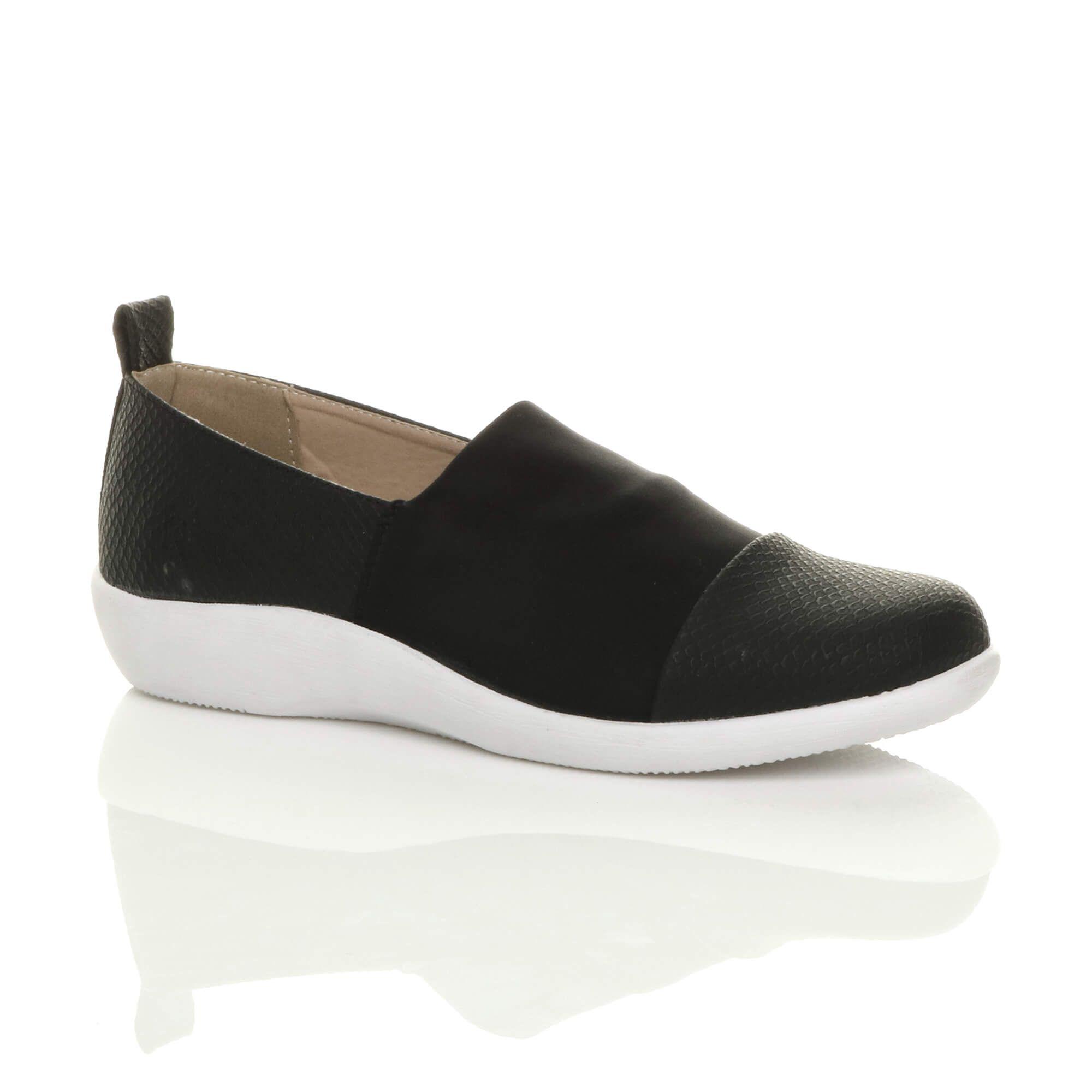 Low Wedge Heel Padded Comfort Casual Shoes by AJVANI Low Wedge Heel Padded Comfort Casual Shoes by AJVANI