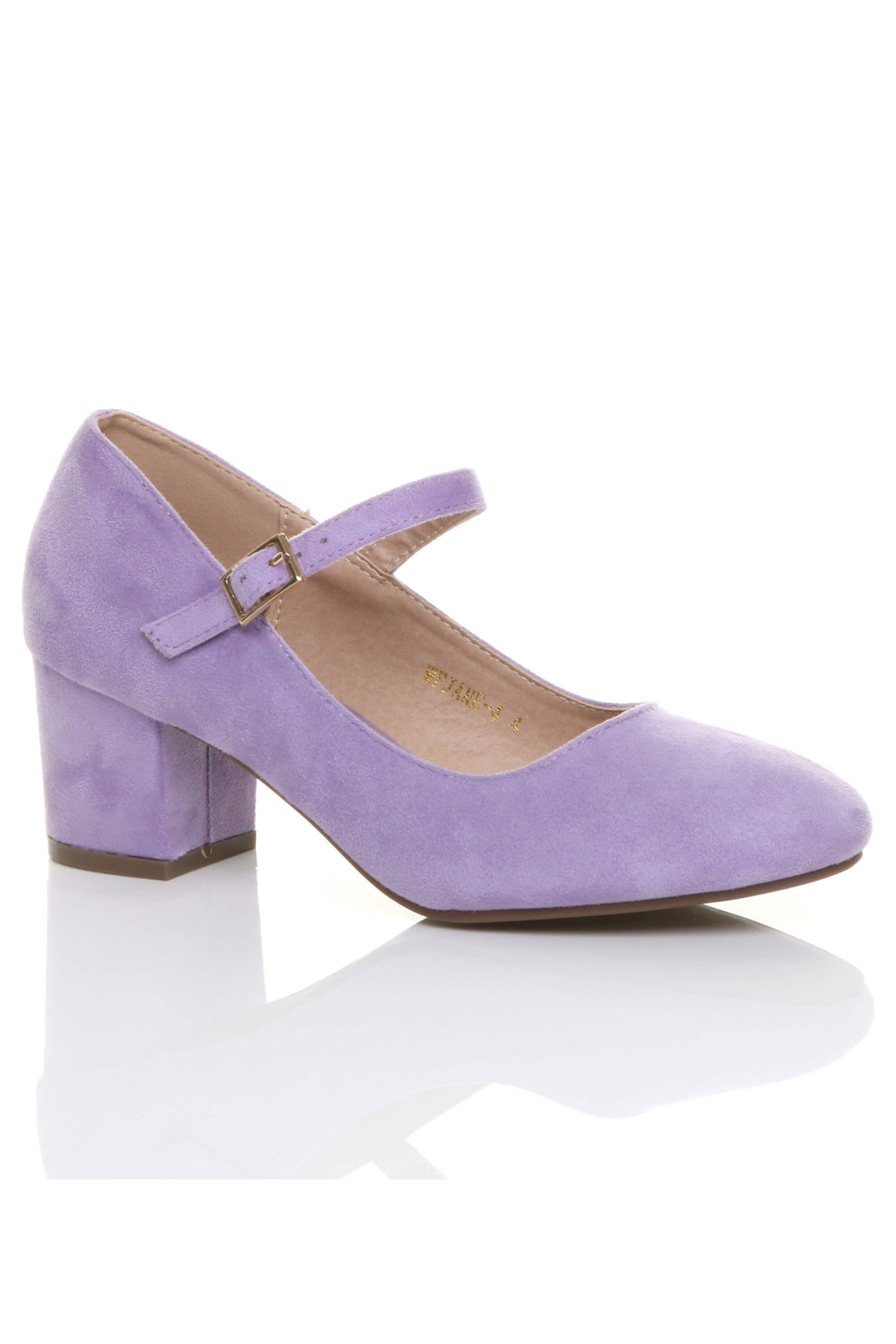 Mid Block Heel Mary Jane Court Shoes by AJVANI