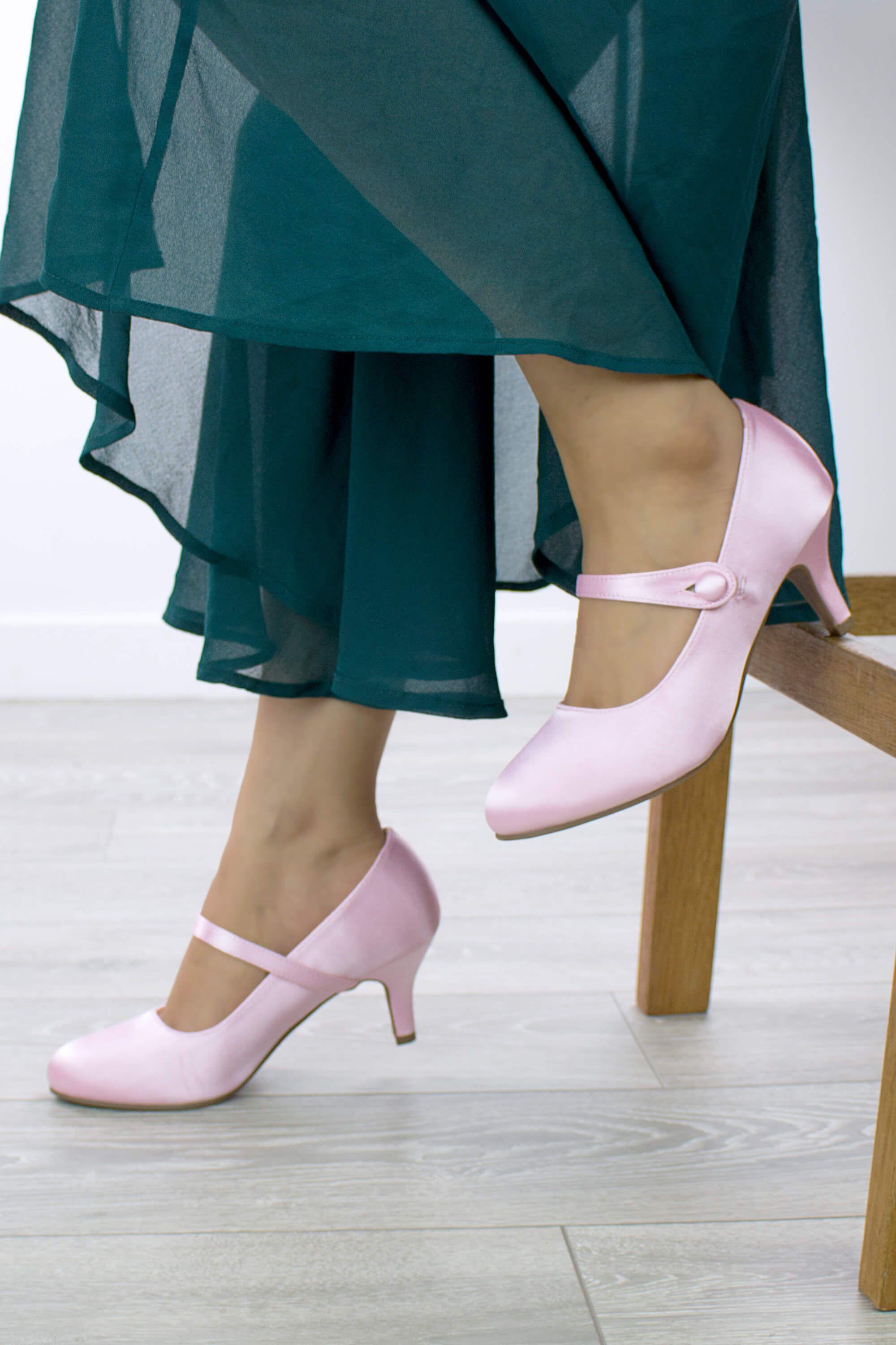 Mid  Heel Mary Jane  Court Shoes by AJVANI