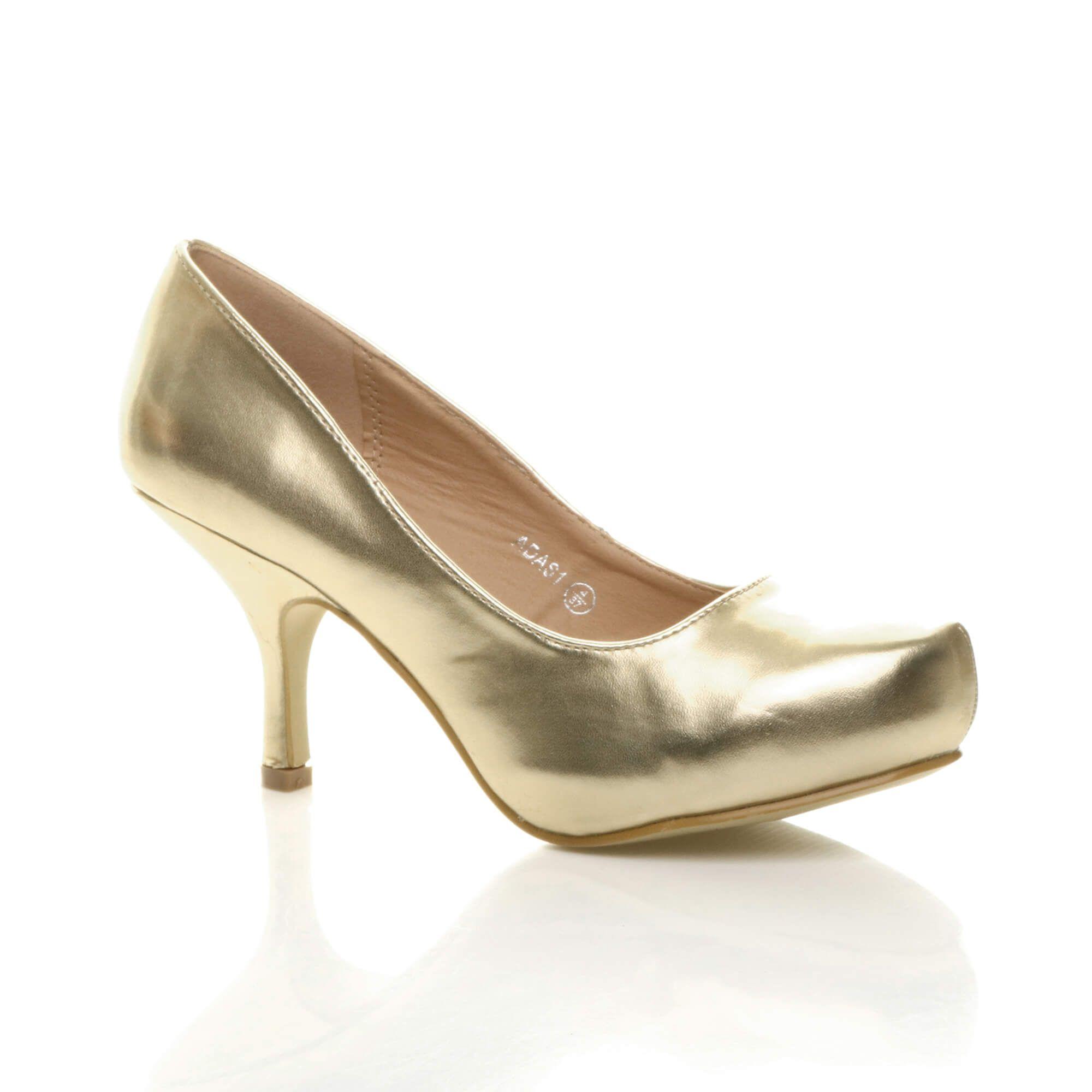 Mid High Heel Court Shoes by AJVANI