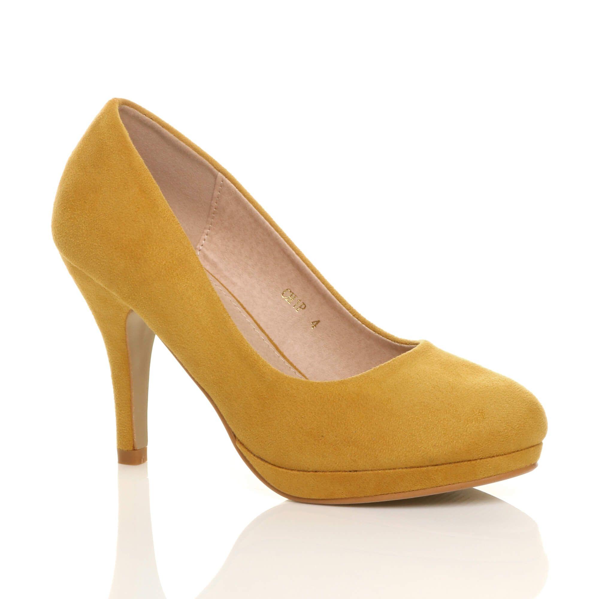 Mid High Heel Court Shoes by AJVANI