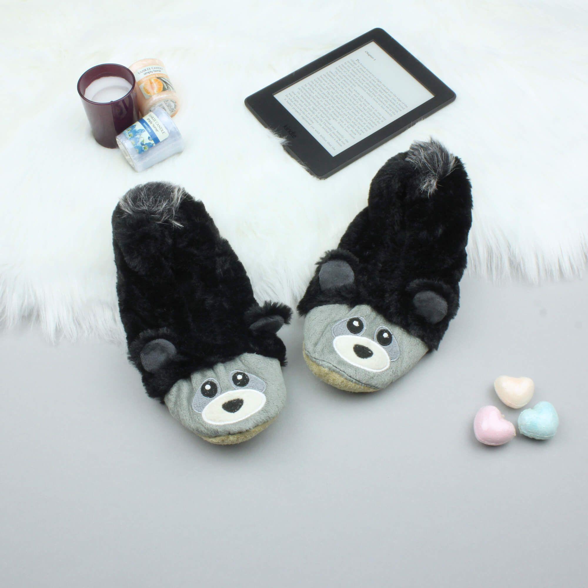 Raccoon Sock Slippers by AJVANI