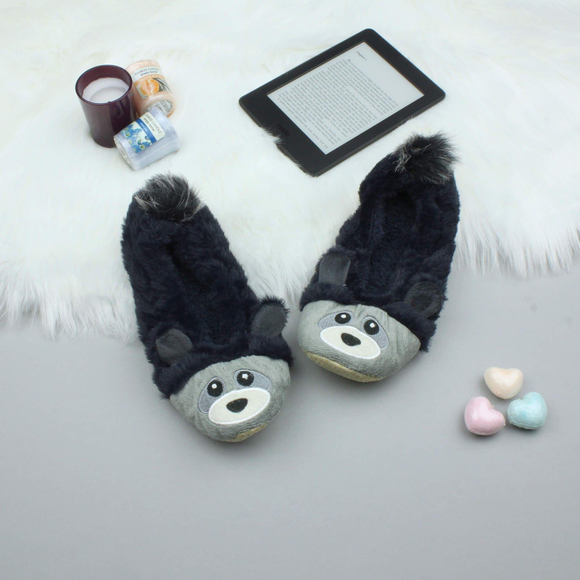Raccoon Sock Slippers by AJVANI