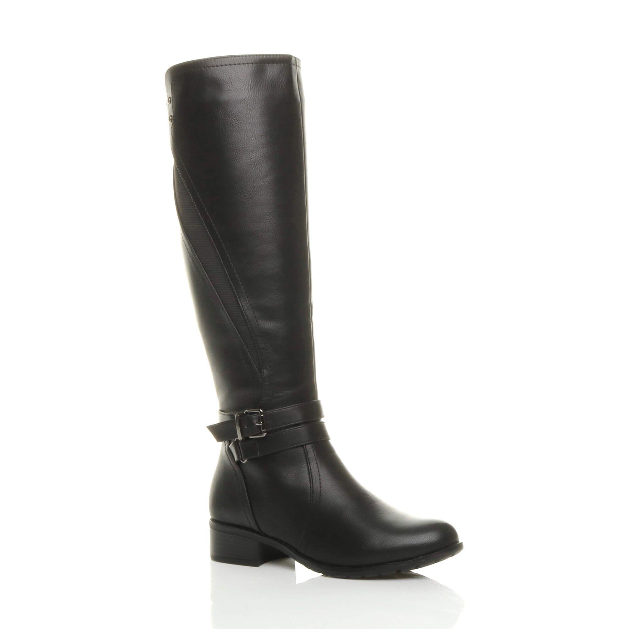 Zip Military Biker Style Knee Riding Boots by AJVANI