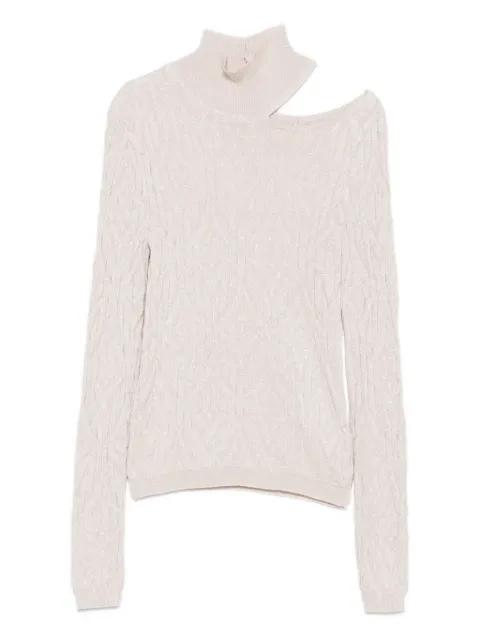 lurex-detail sweater by AKEP