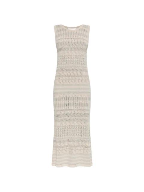 open-knit striped dress by AKEP