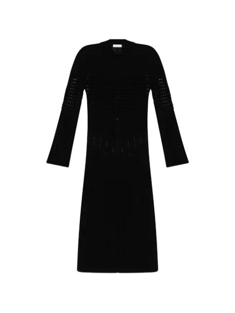 pointelle-knit long-sleeve cardigan by AKEP