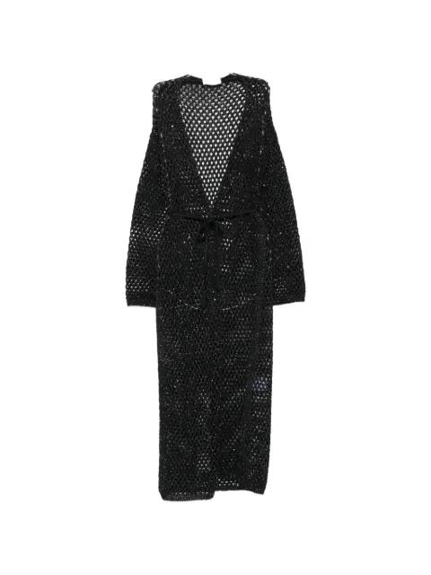 sequin-embellished open-knit cardigan by AKEP