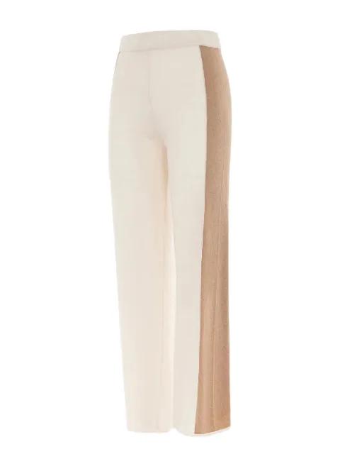 side-stripe straight trousers by AKEP