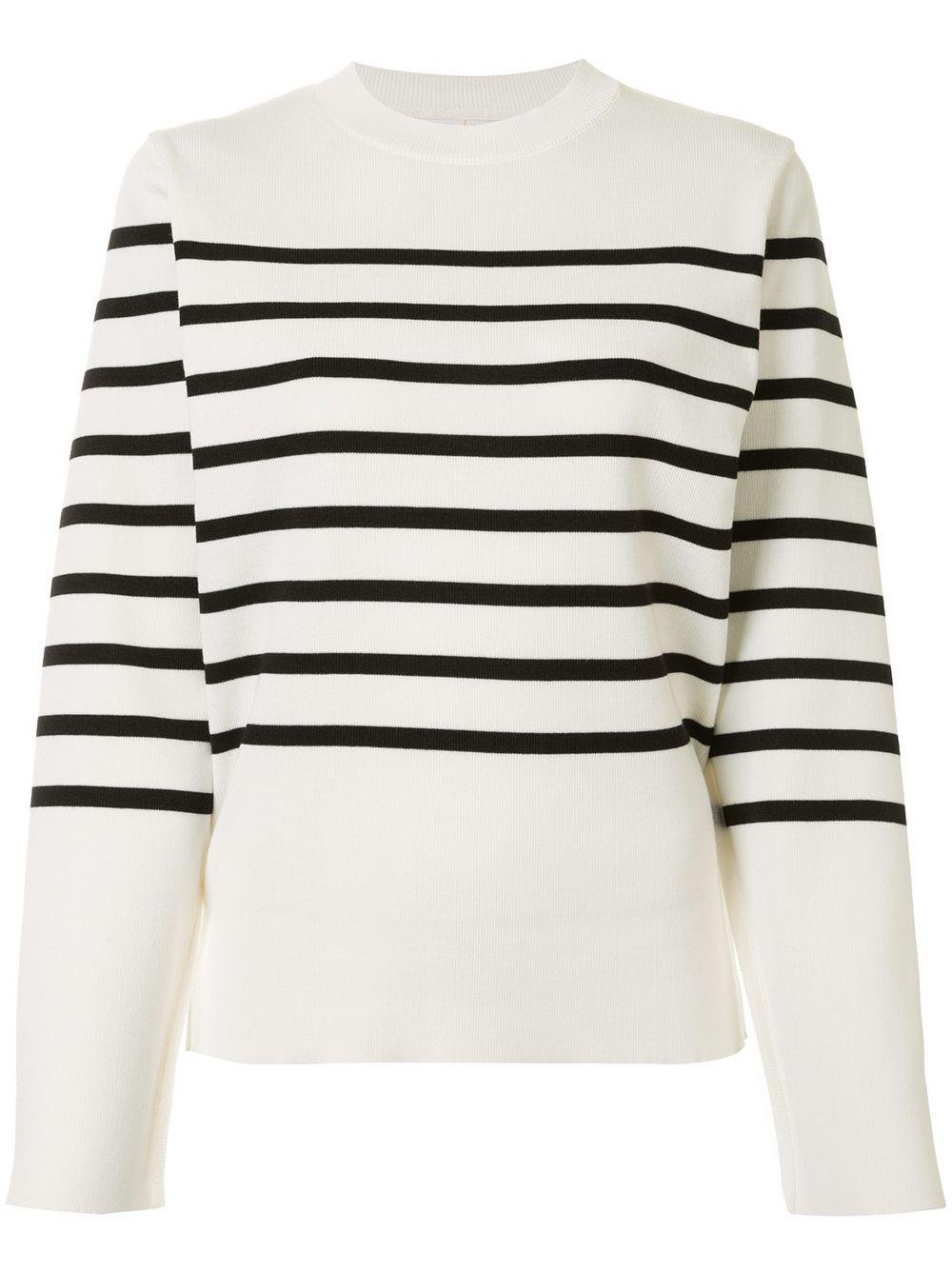 cut-out striped pullover by AKIRA NAKA