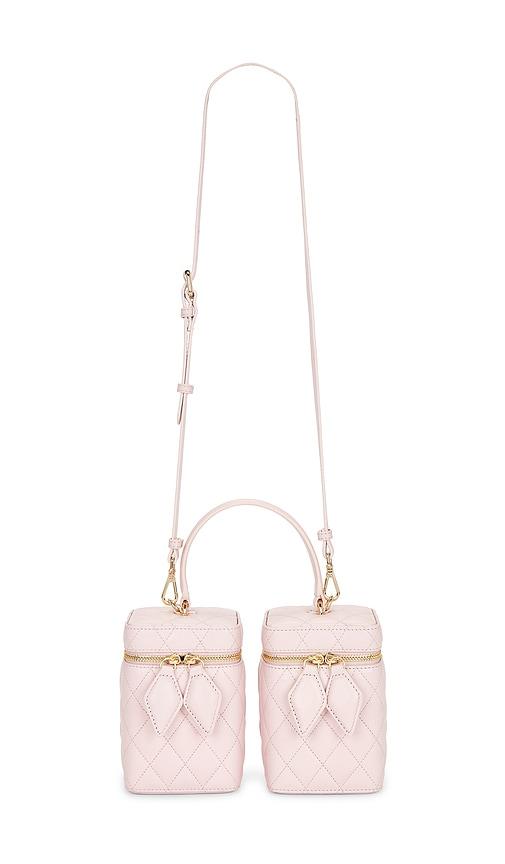 AKNVAS Rox Mini Quilted Leather Double Box Bag in Pink by AKNVAS
