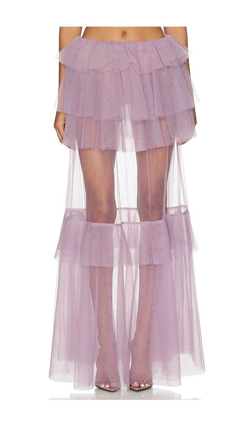 AKNVAS Vilhelmine Tiered Tulle Skirt in Lavender by AKNVAS