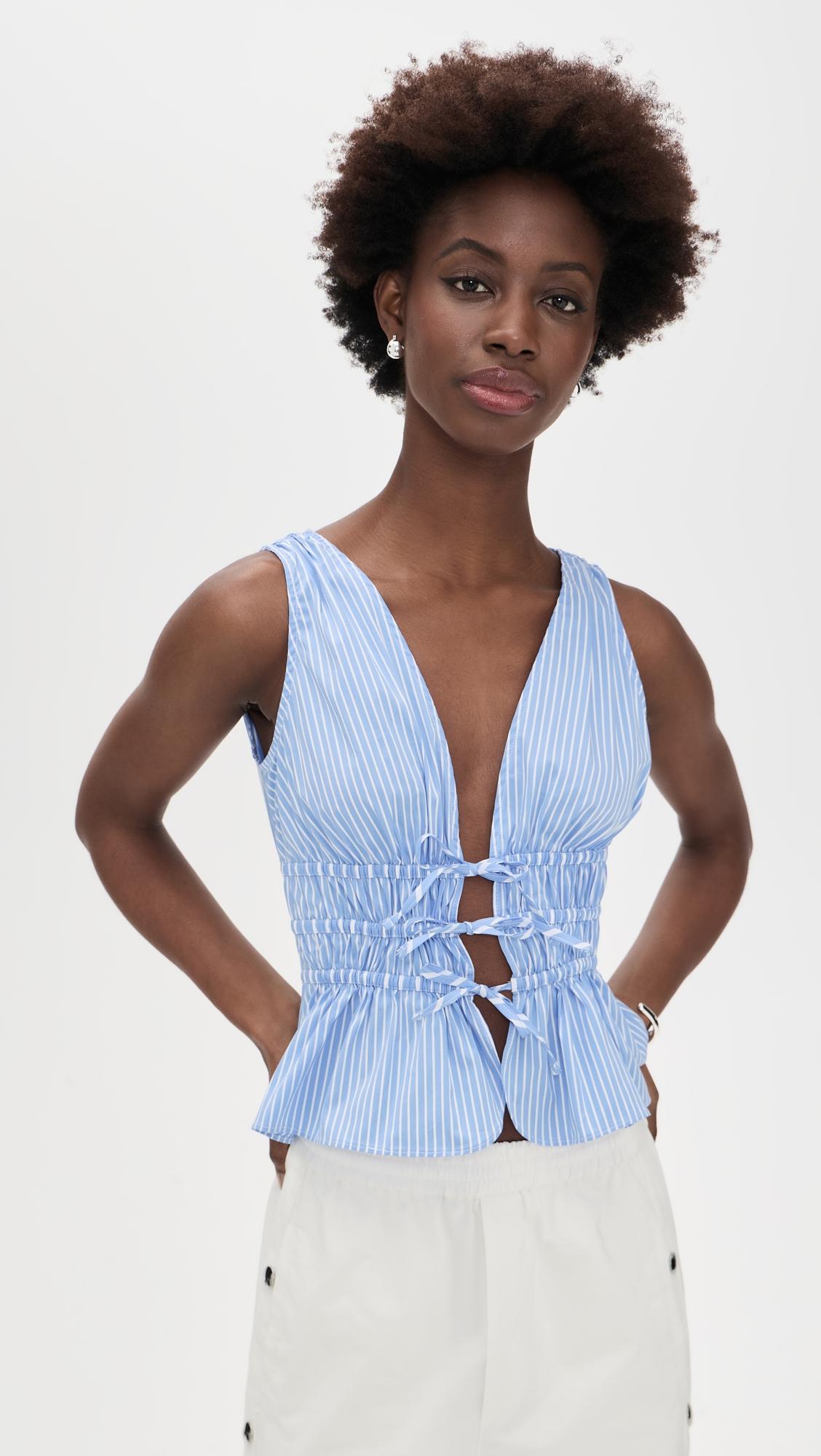 Eva Poplin Tie Top by AKNVAS