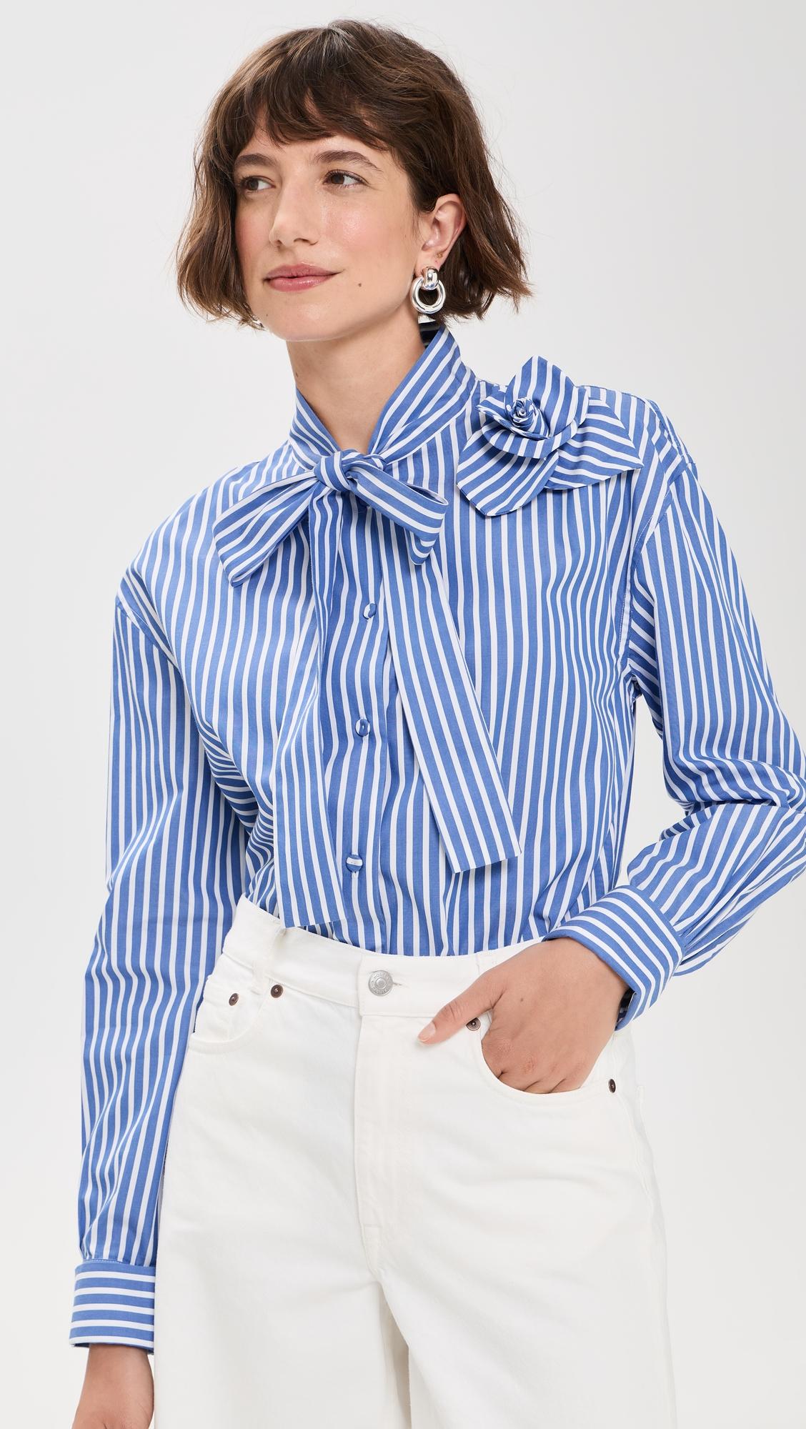 Flor One Rose Button Down Shirt by AKNVAS
