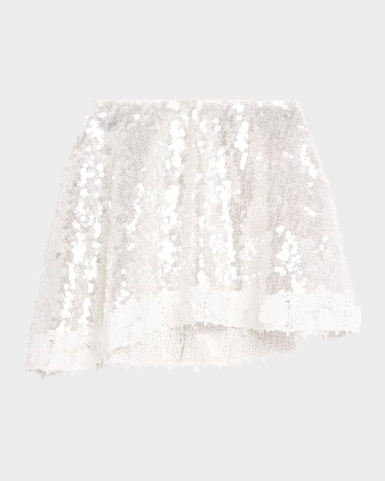 Gem Sequined Mini Skirt by AKNVAS