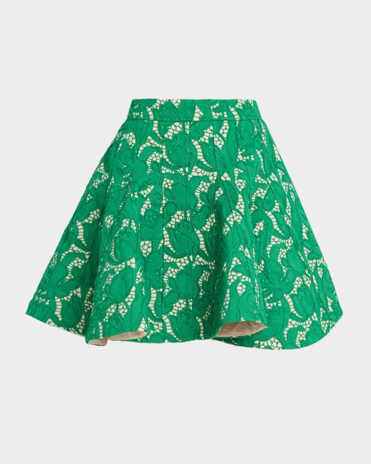Kalle Guipure Lace Circle Skirt by AKNVAS