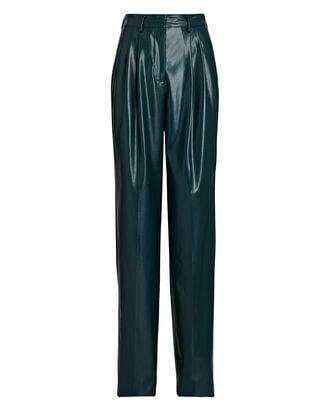 O'Connor Vegan Leather Straight-Leg Pants by AKNVAS