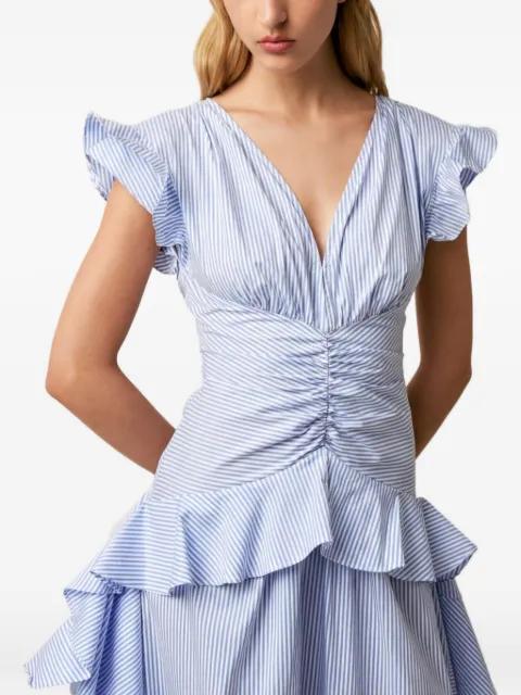 striped ruffled dress by AKNVAS