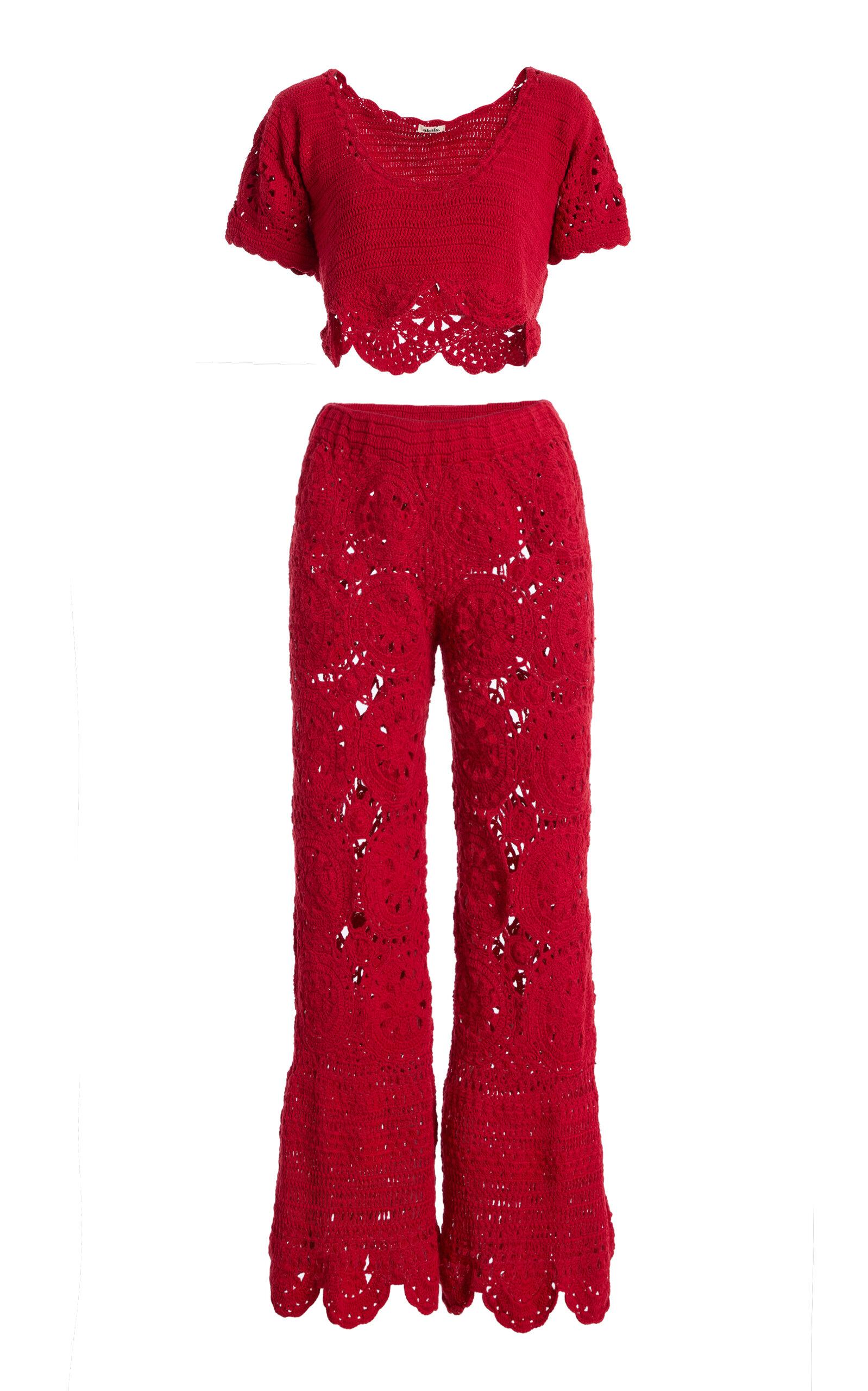 Akoia Swim Exclusive Bunga Crocheted Cotton Pant Set - Moda Operandi by AKOIA SWIM