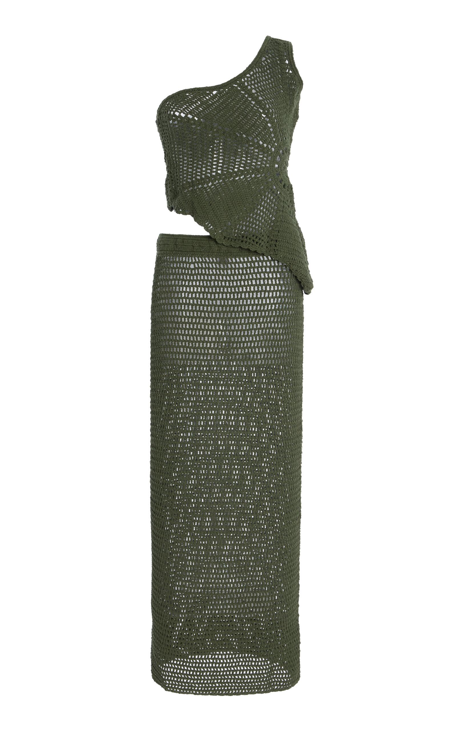 Akoia Swim - Exclusive Knit Cotton Skirt Set - Green - - Moda Operandi by AKOIA SWIM Akoia Swim - Exclusive Knit Cotton Skirt Set - Green - - Moda Operandi by AKOIA SWIM