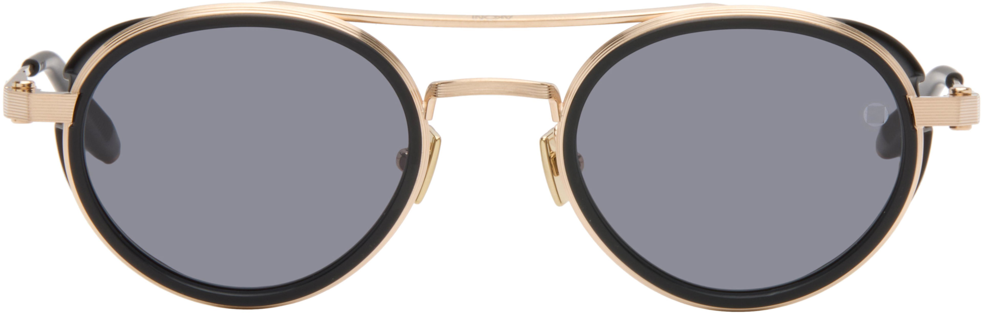 Gold & Black Astria Sunglasses by AKONI