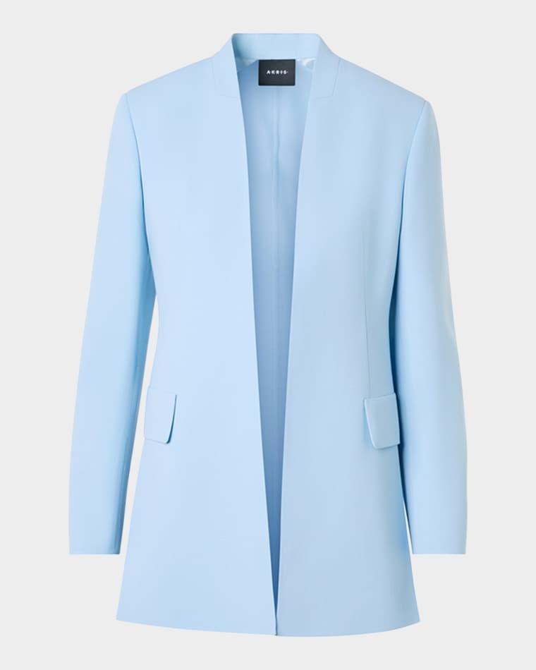 Alvar Front Slits Open Blazer Jacket by AKRIS