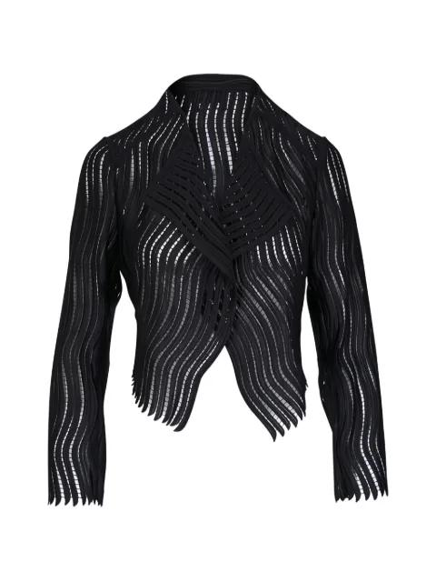 Ariel open-knit cropped jacket by AKRIS
