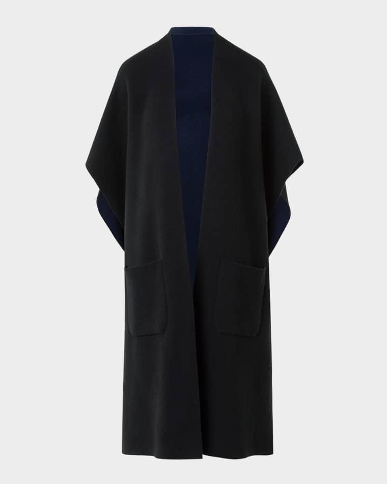 Bicolor Cashmere Double-Face Knit Cape by AKRIS