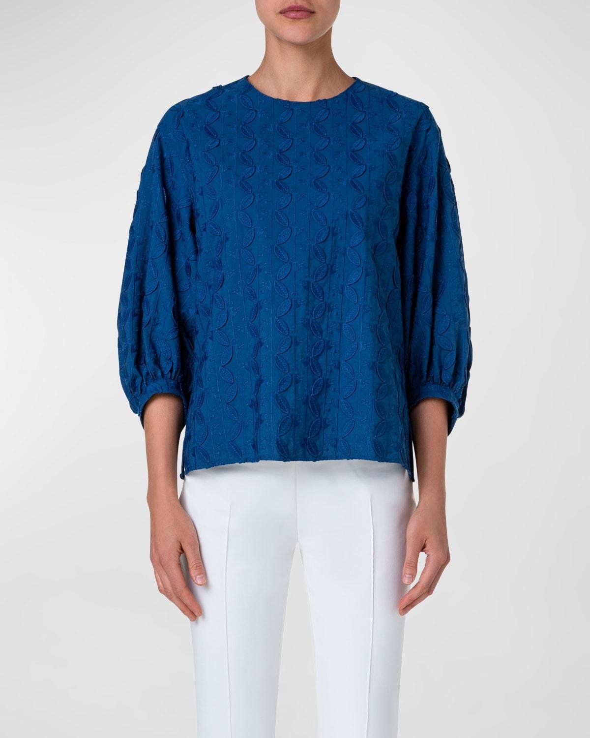 Bird Superpose Embroidered Blouse by AKRIS