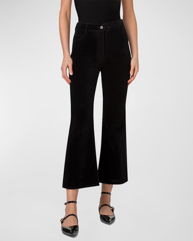 Cali Flared Velvet Cropped Pants by AKRIS