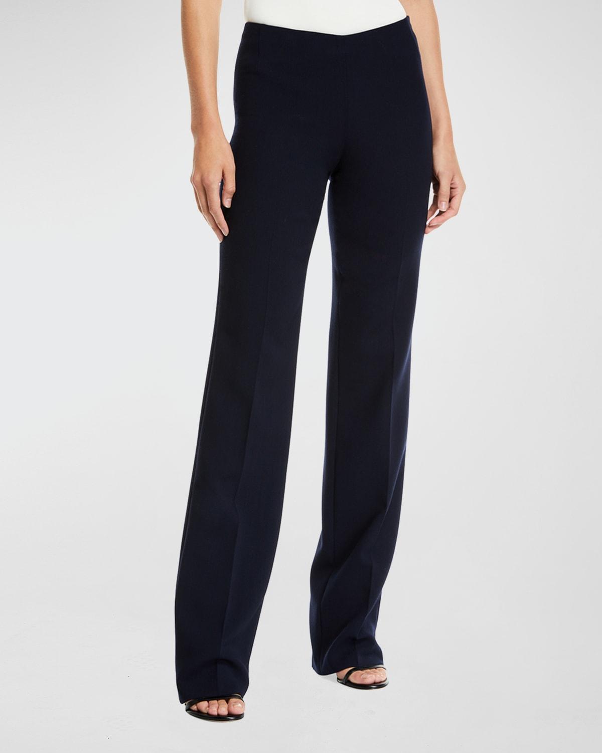 Carole Straight-Leg Wool Double-Face Pants by AKRIS