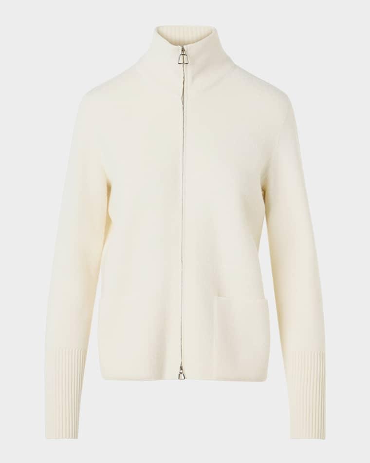 Cashmere Pique Knit Cardigan Sweater by AKRIS