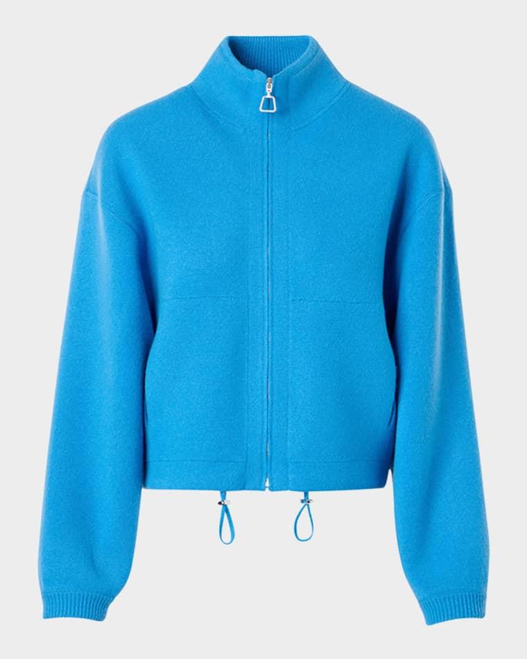 Cashmere Pique Knit Zip Cardigan by AKRIS