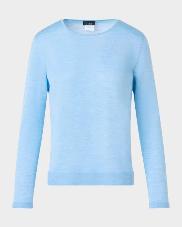 Cashmere-Silk Crewneck Sweater by AKRIS