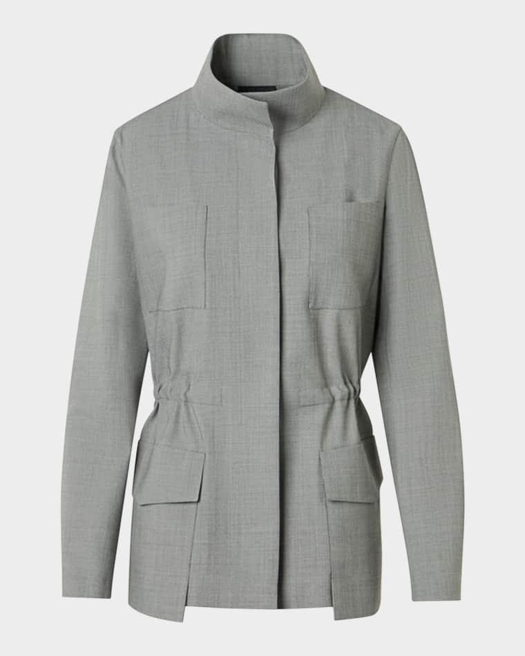 Chianti Wool Knit Safari Jacket by AKRIS